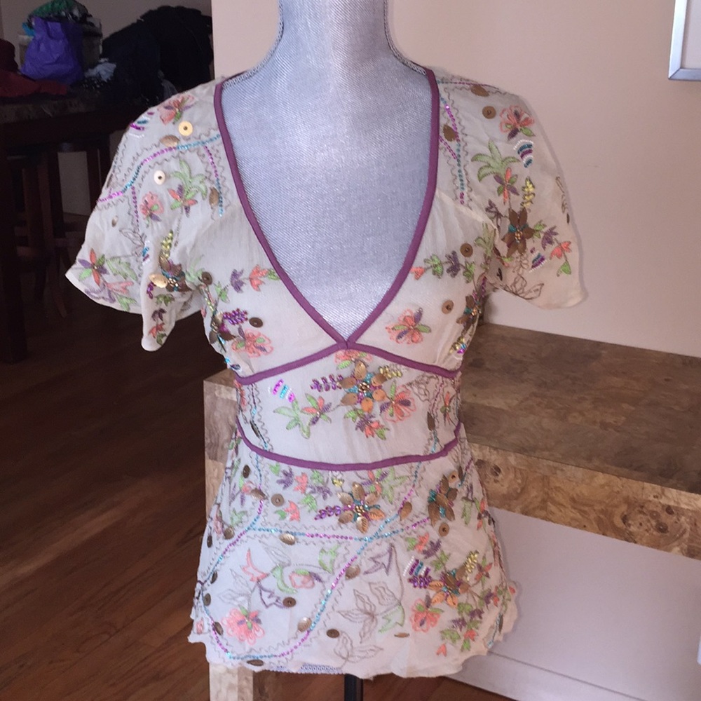 Walter beaded embroidered blouse